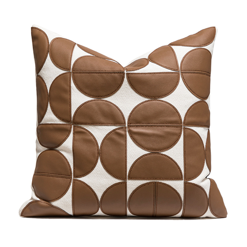 PU Leather Cushion Cover Sofa Decor Pillowcase Cushion Cover Decorative Pillow Case Living Room Decoration Chair Cushions
