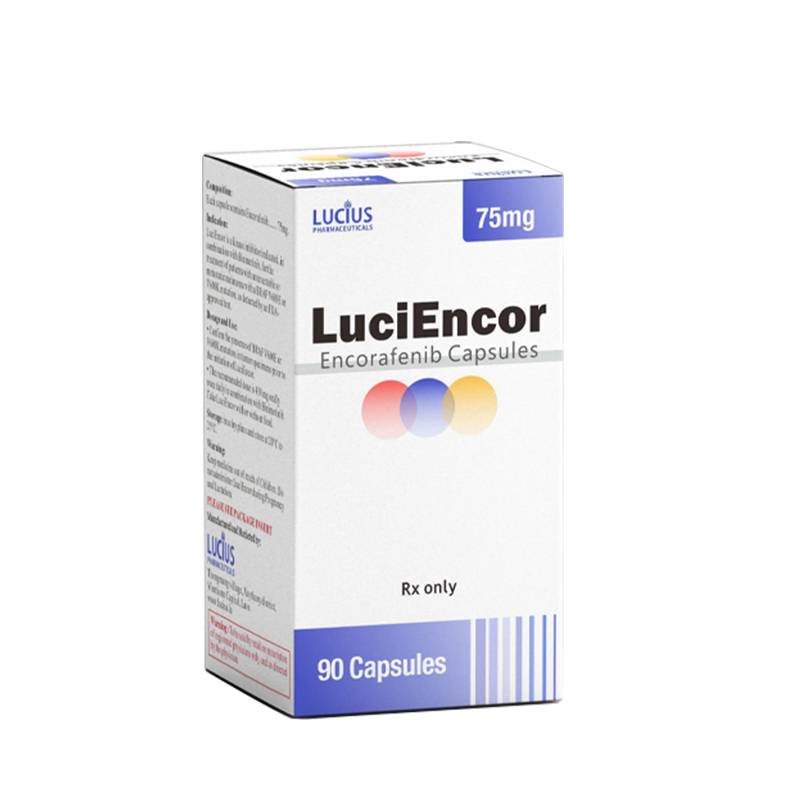 Melanoma, FDA approved, authoritative certification, Laos Lucius Pharmaceuticals Encofenib (Conafenib) 75mg 90 tablets/box75mg 90 tablets/box