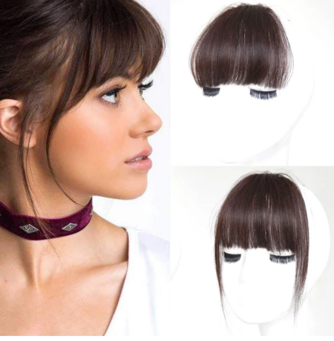 
MUMUPI fake wig Bangs fringe Clip In Bang FAKE hair pieces Front extension Neat for Women girl fake hair