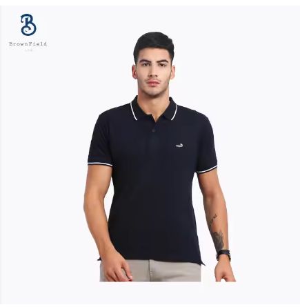 Premium Blue Black Ice Silk Men Golf Polo Custom T-shirts Polyamide Quick Dry Polo T-shirt