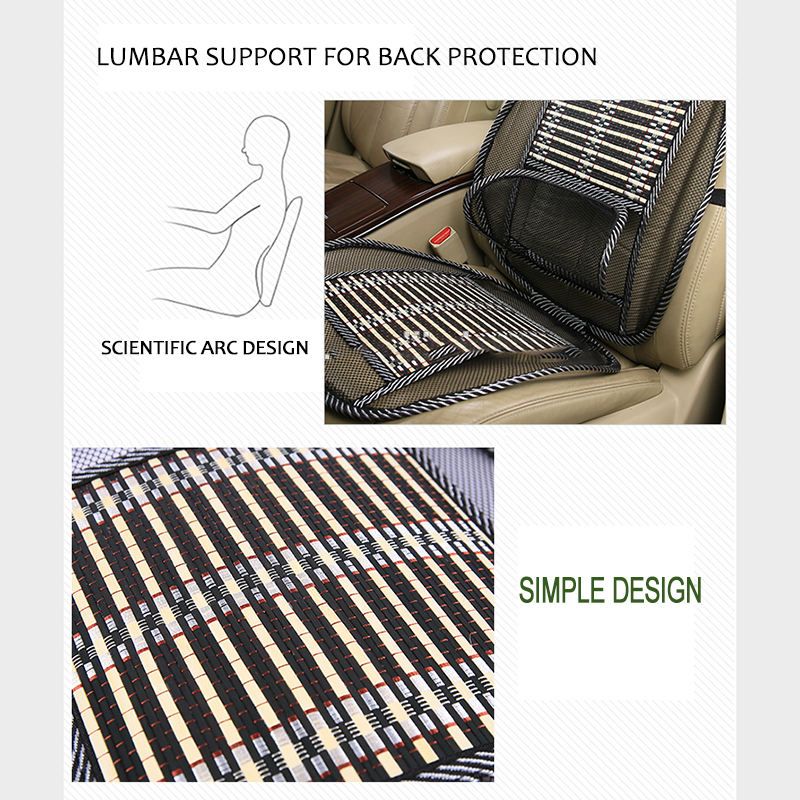 Natural Wood Beaded Seat Cover Massaging Cooling Cushion for Car Truck. Keeps The Back from Getting Sweaty While Driving. Makes Driving More Bearable and Less Painful On Long Trips