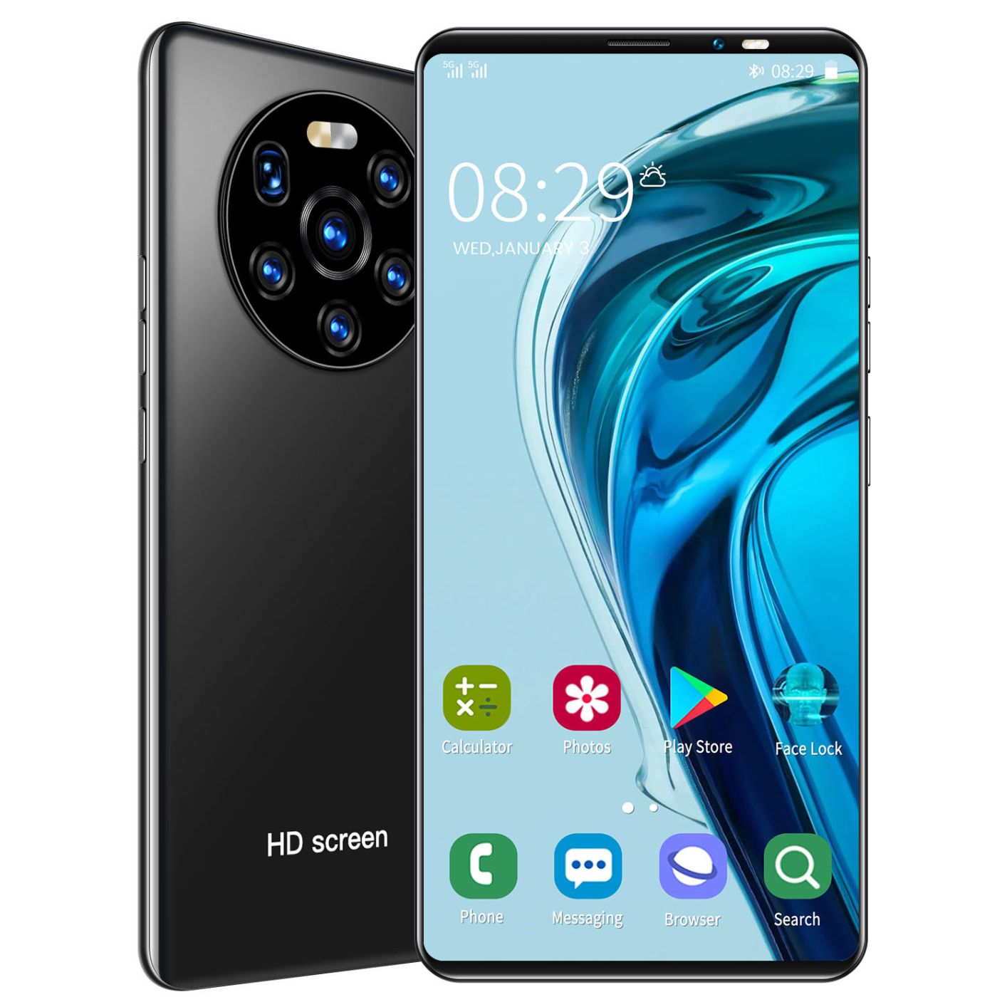 High-end Smart phone Mate 48 Pro unlocked cell Global Version phone 5g Network Smartphone Android 10.0 Deca Core Mobile Phones UK Plug