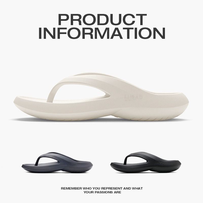 Men's Summer Thick Sole Flip Flops, Non-slip Soft Cushioned Beach Slippers, Lightweight EVA Casual Sandals, 4 Colors, EU Sizes 41-46