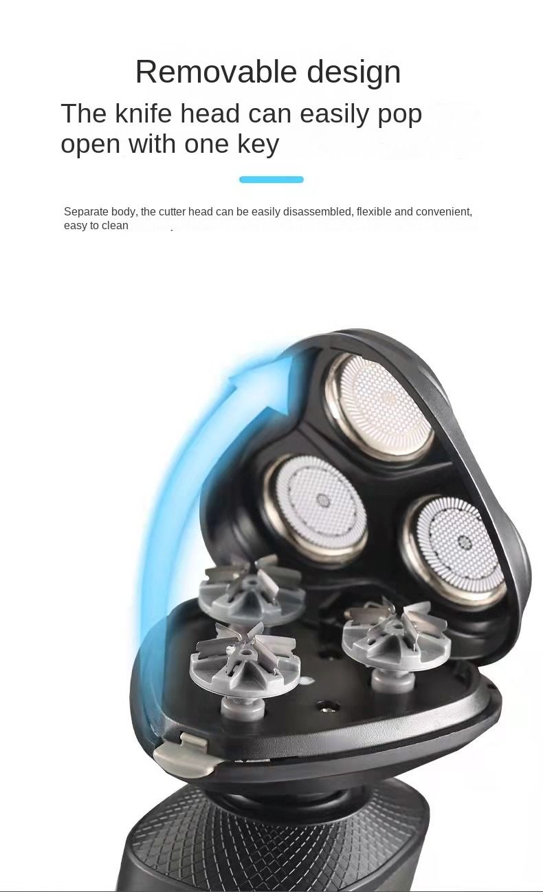 8806 dual-color optional stand-alone three-in-one shaver USB rechargeable shaving razor