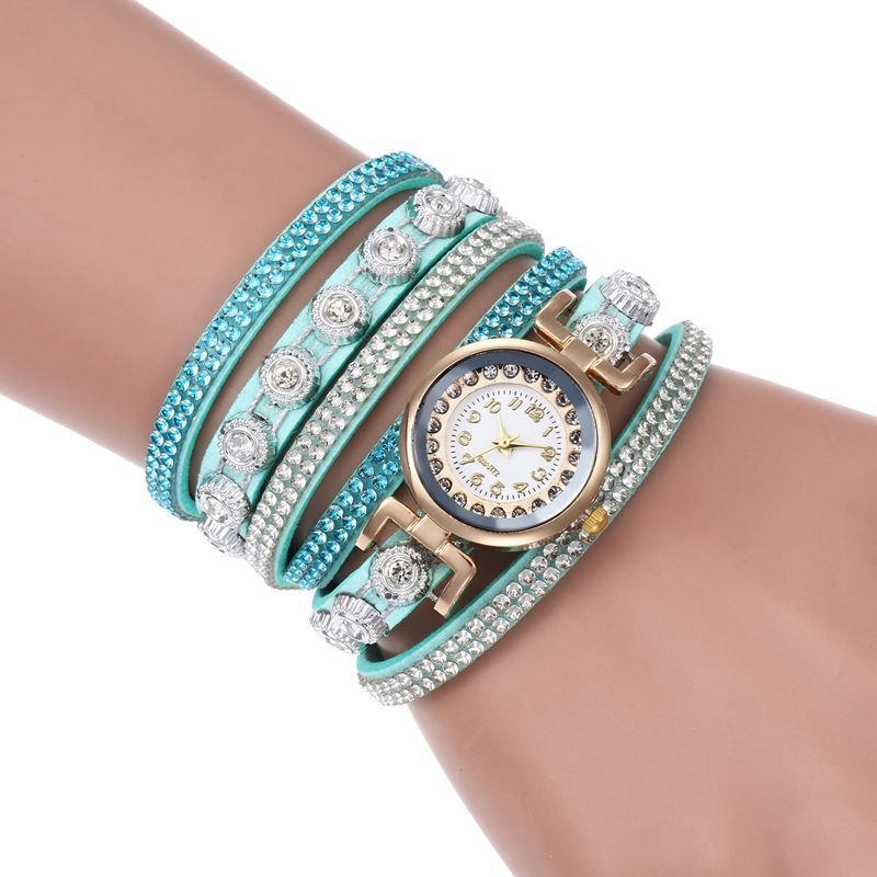New winding strap small circular watch, simple and fashionable casual women's watch