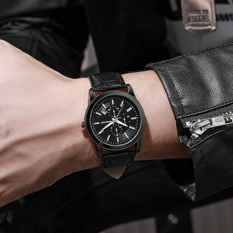 PD685 Minimalist Watch For Men Fashion Leather Strap Quartz Watches Casual Sport Wristwatch Business Luxury Clock