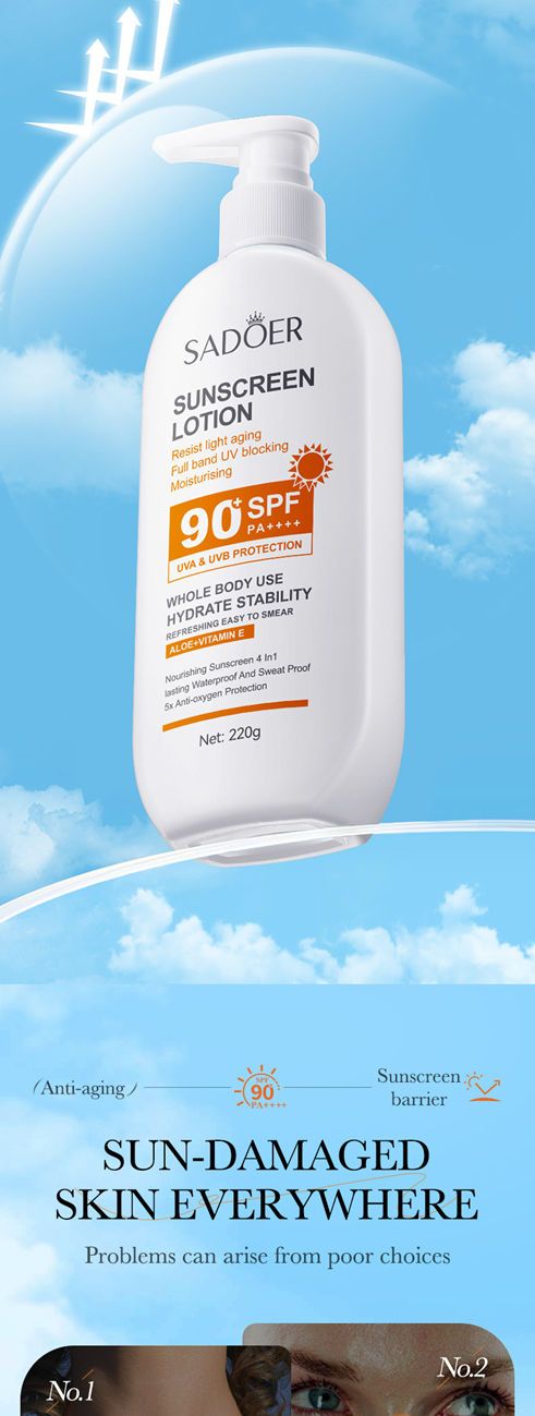 SADOER Refreshing Anti-Aging UV Protection Body Sunscreen Lotion
