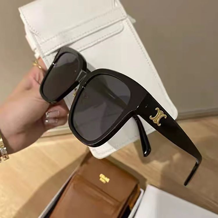 88915 Retro Oval Sunglasses Female INS New Sun Glasses Summer Sunscreen Anti-UV Glare Travel Driving Can Match Straw Hat