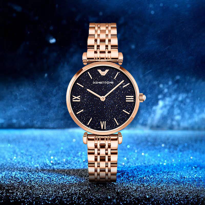 New high-end fashionable casual sports light luxury simple fully automatic round quartz waterproof watch night watch