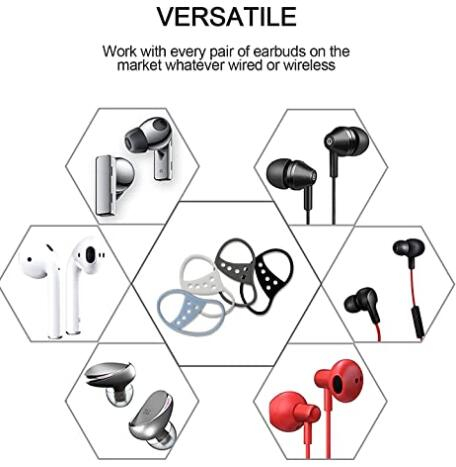 KEDOUXIN Earbud Hooks, Ear Attachment Loop for Wireless Ear Hooks for Airpods Universal Earhooks for Airpods Earbuds Anti-Lost Secure
