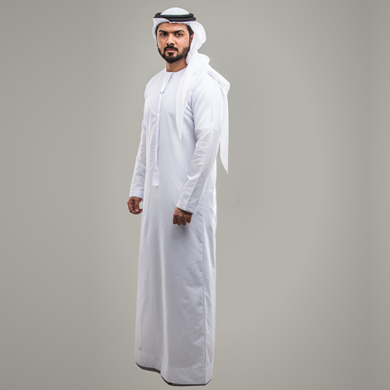 Muslim male liturgical robe CRRshop free shipping hot sale Eid al Fitr popular white gown man small size large children boy size cassock 30 32 34 36 38 -56 58 60 62 XXXL XXL 