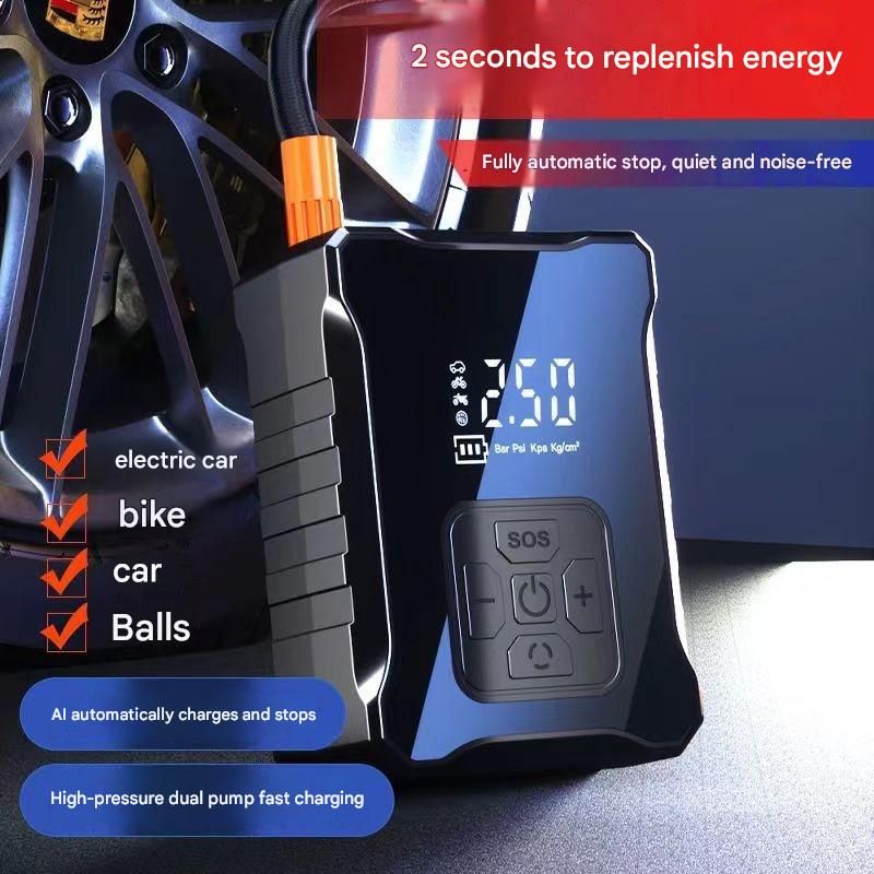 Portable Car Tire Inflator High Power Electric Air Pump Multifunctional Automobile Tyre Inflation Pump
