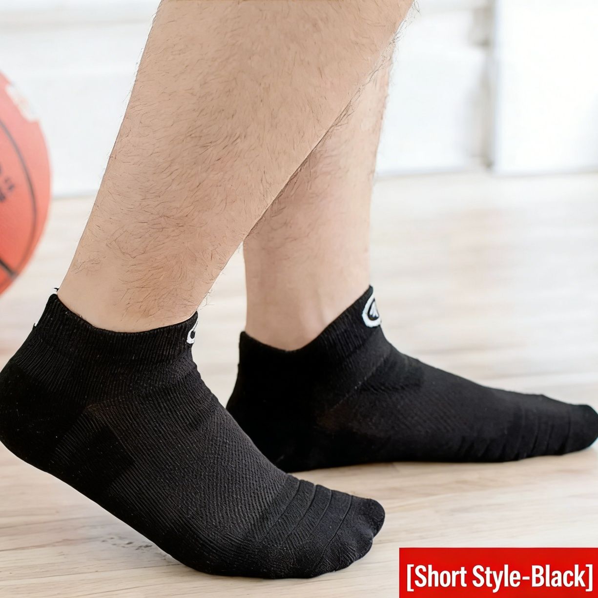 Men's Professional Low Cut Sports Socks, Breathable Mesh Running Basketball Socks, Thickened Terry Sole Cushioned Athletic Socks for Summer, All Seasons