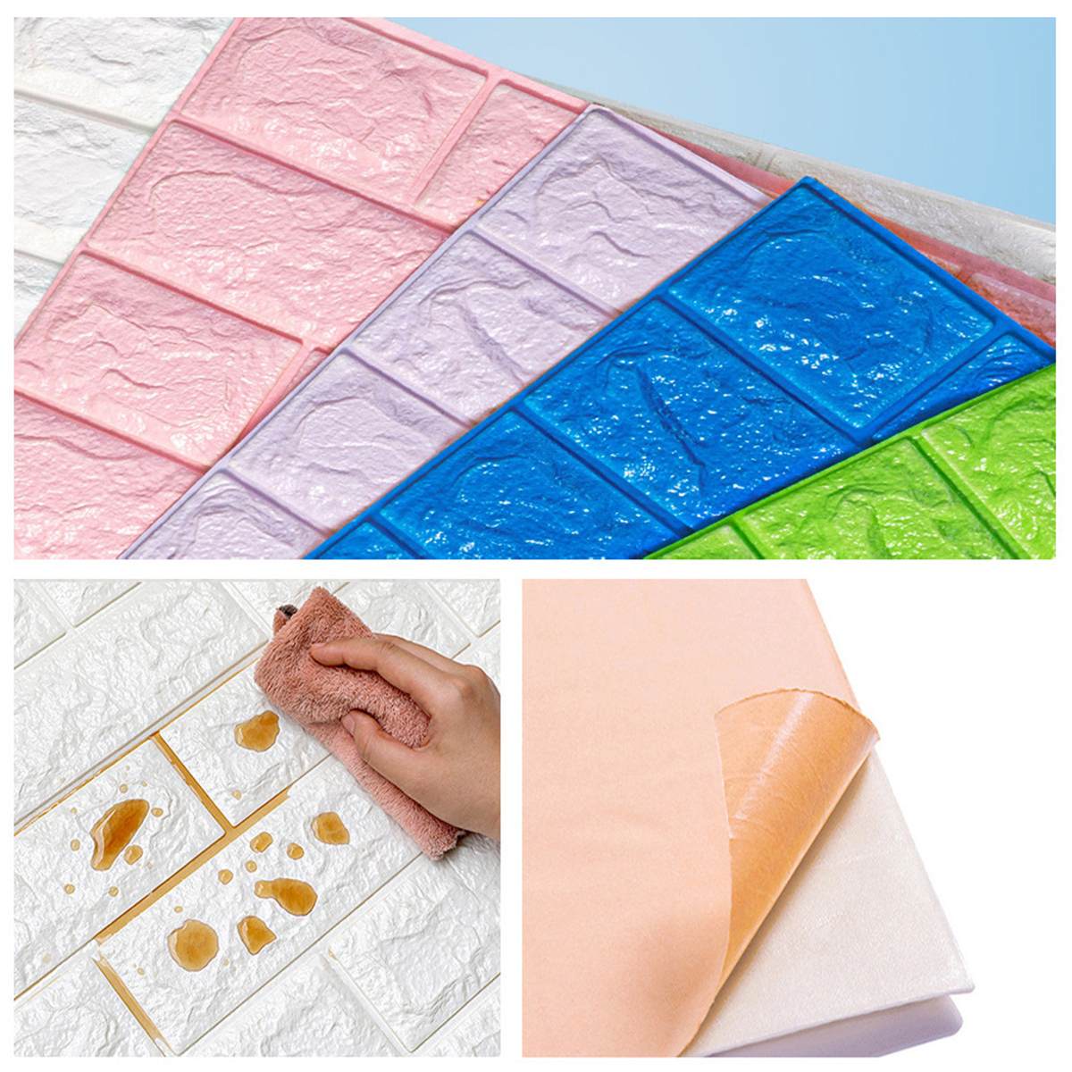 【Multi pcs】Soundproof Peel and Stick Wall Covering 3D Home Wallpaper Interior Decoration Design, Can Also Be Used in Kitchen