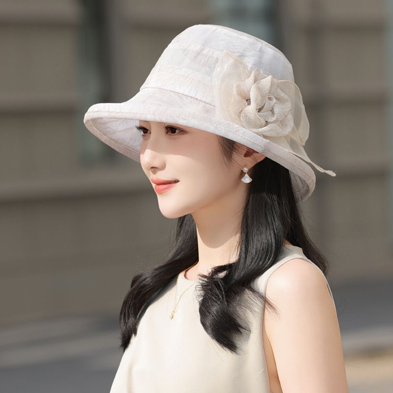 French summer new hat women's sun protection sun hat summer outdoor leisure all-match lace fisherman hat