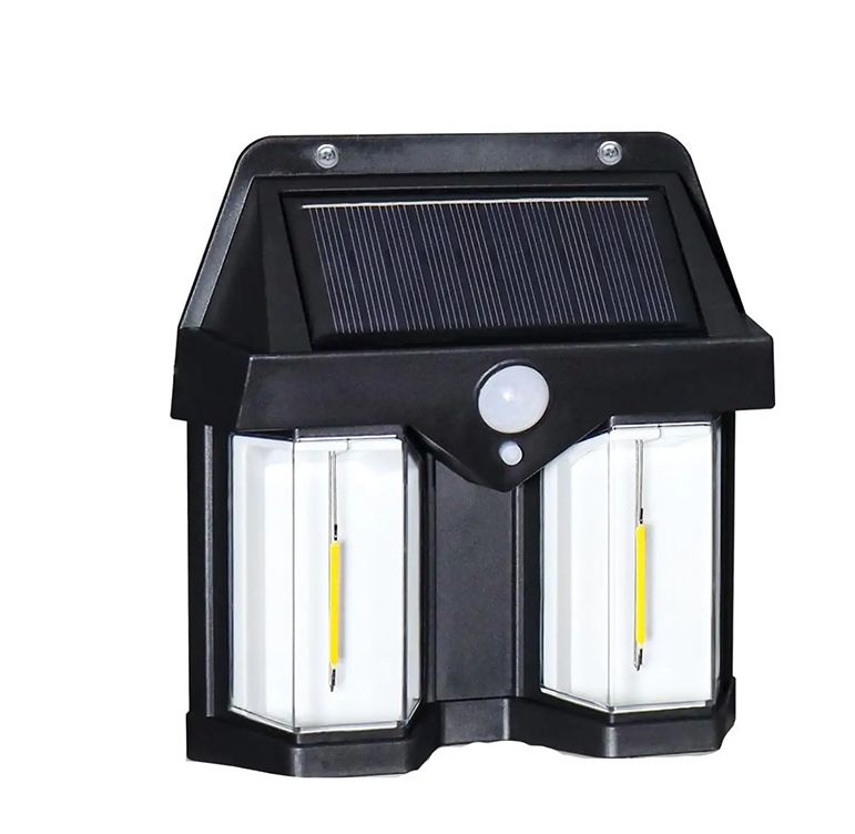 AUNONT LED Solar Outdoor Waterproof Wall Lamp Human Body Sensor Automatically Lighting at Dark PIR Motion Garden Wall Light Porch Lights Solar Wall Lights Outdoor Waterproof Motion Sensor Wireless Front Door Solar Garden Light