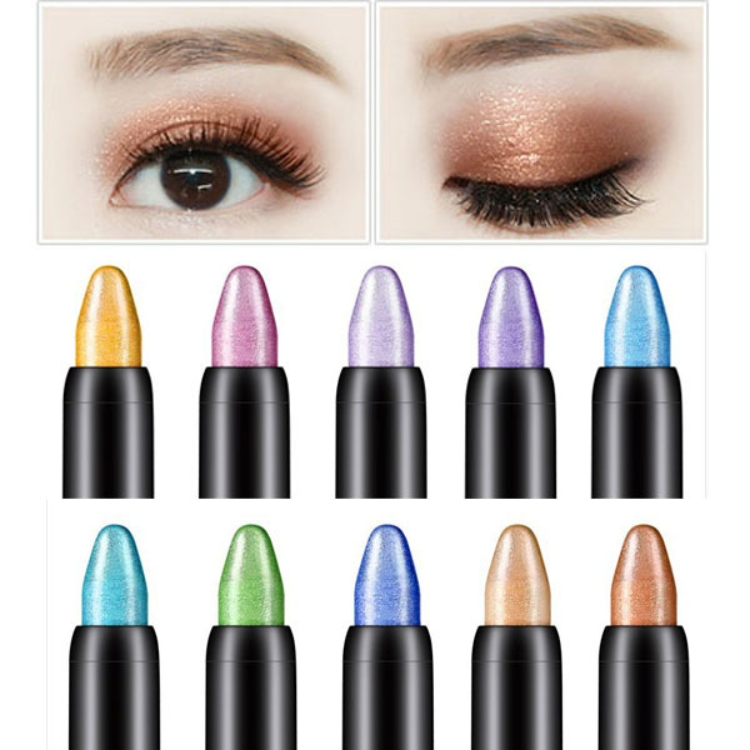 Eyebrow Pencil female beauty care Makeup 16 colors colour Pearlescence Eye shadow pen Eyeliner High gloss stick Eyeliner glue CRRSHOP women birthday gift present 