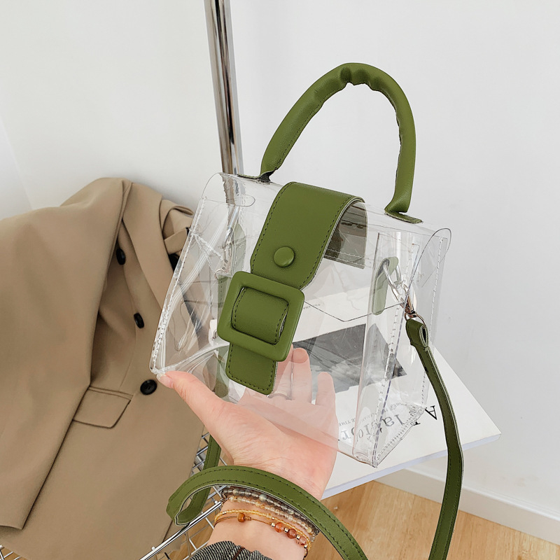 Transparent bag CRRshop free shipping best sale female Jelly handbag women's new trend transparent shoulder bag personality versatile messenger bag small bags 