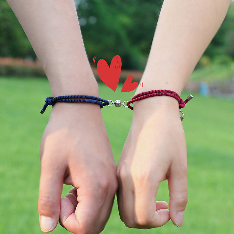 magnetic couple bracelet for female men love attraction matching bracelet lover gift boyfriend girlfriend best friend