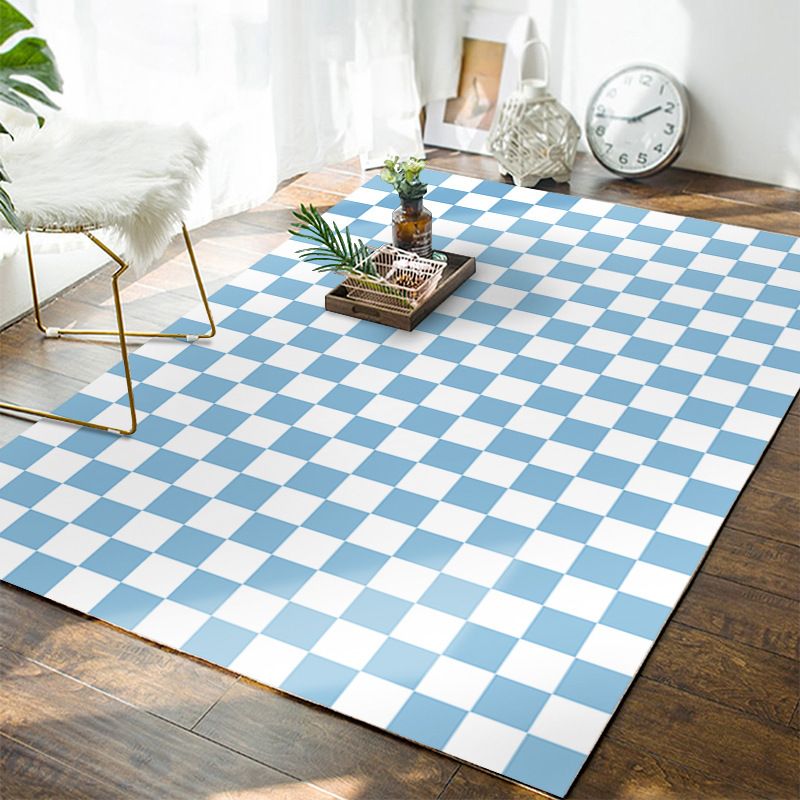 60*160cm large size Colorful checkered crystal velvet carpet CRRSHOP Machine washable floor mat