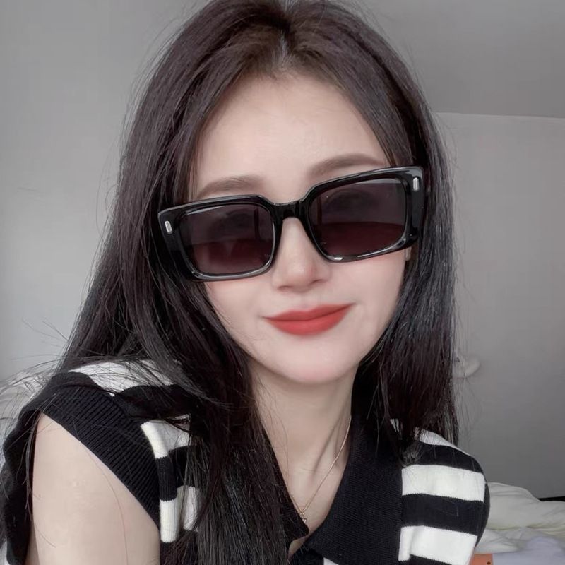 3757 Women Black Square Shades Ins Ladies Fashion Eye-wear Stylish Sunglasses Unisex