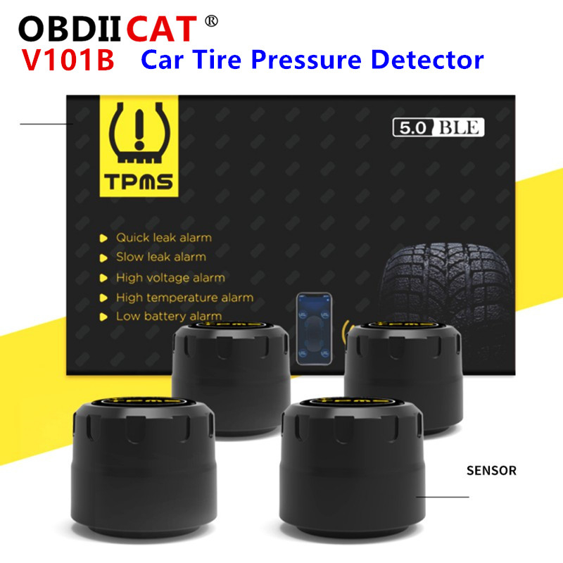 V101B Bluetooth /4.0 Smart Car Tire Pressure Detector Tpms Tire Pressure External Sensor Professional Monitoring System