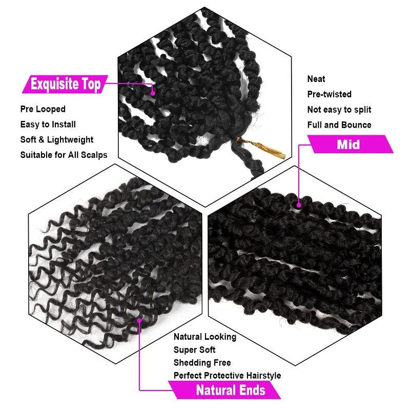 12 inches Spring twisted crochet hair wig Passion Twist Crochet Hair synthetic hair CRRSHOP wigs 