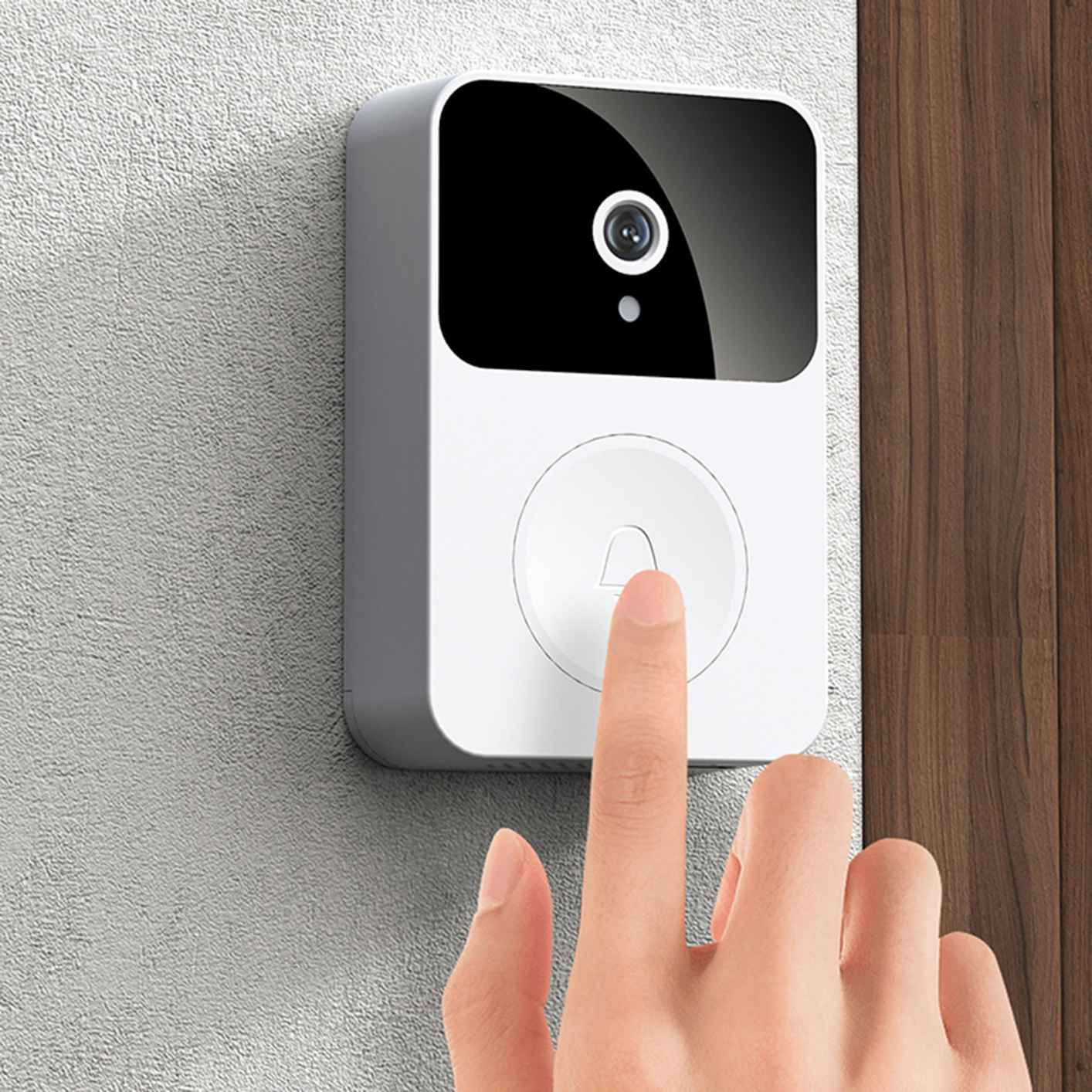 MECOLA Smart Wireless Doorbell with Camera Remote Video Doorbell WiFi Rechargeable Intelligent Visual Doorbell Home Intercom Hd Night Vision Security Door Doorbell