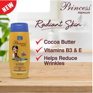 Ghandour Cosmetics Princess Premium Radiant Skin (Cocoa Butter + Vitamin E) Body Lotion
