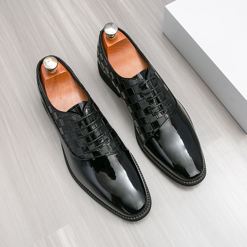 Men Patent Leather Formal Shoes Man Luxury Elegant Dress Shoe Male Footwears The Suit For Official Office Wedding Party Business