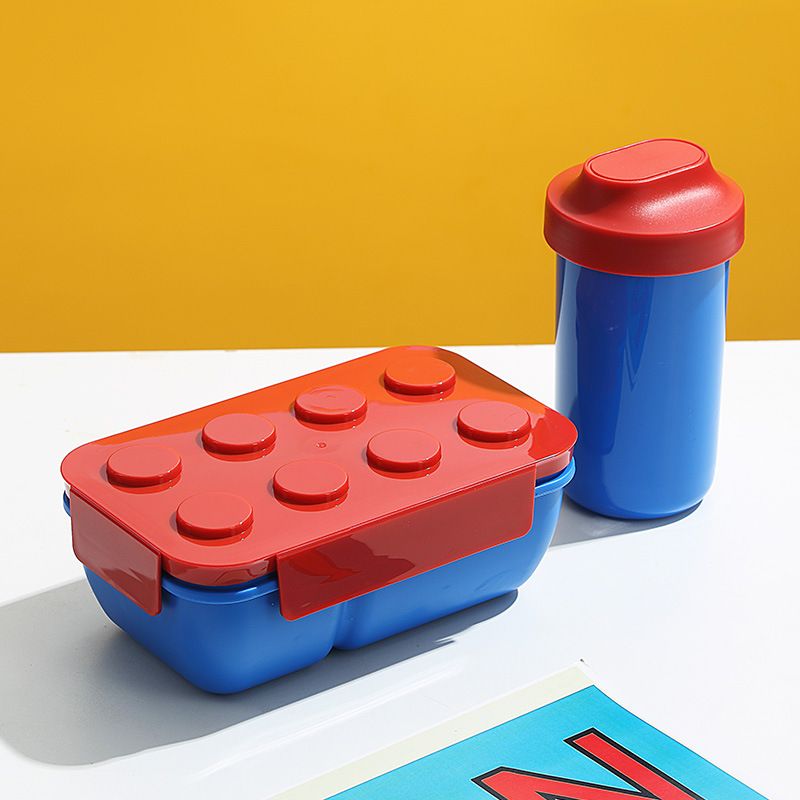Building Block Lunch Box Picnic Box Children's Salad Box Lunch Box Fruit Box Microwave Heating Kitchen Dining Storage Travel To-Go Food Containers