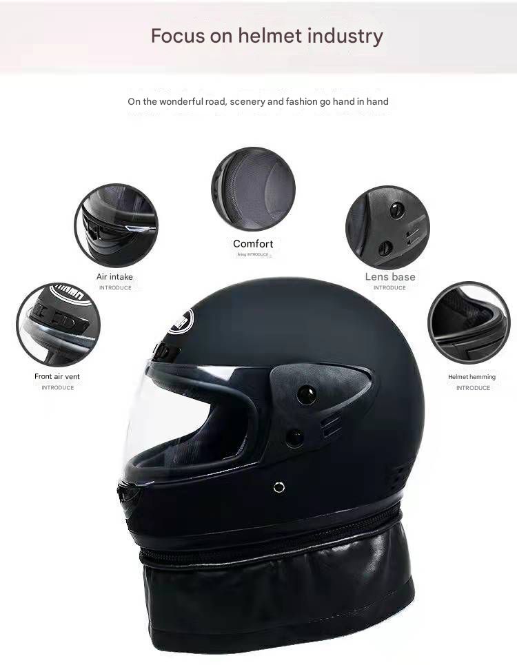 Motorcycle electric vehicle commuter helmet adult men and women motorcycle riding helmet full helmet
