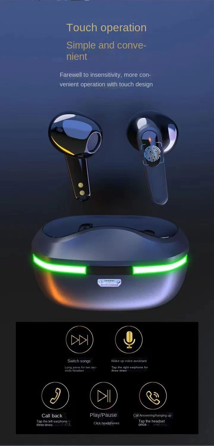 TWS new Z60 Bluetooth headset wireless mini LED touch digital in-ear cool