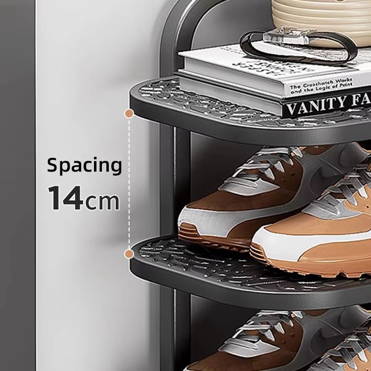 HOME 8 Tiers Shoe Rack Space Saving Vertical Single Pairs Sturdy Shoe Shelf Storage Organizer