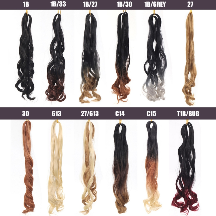 Wigs female French Curly hair Crochet needle weave Hair 2-piece set Curly hair Braid cauda equina big roll cauda equina CRRSHOP women beauty care hair dressing wig