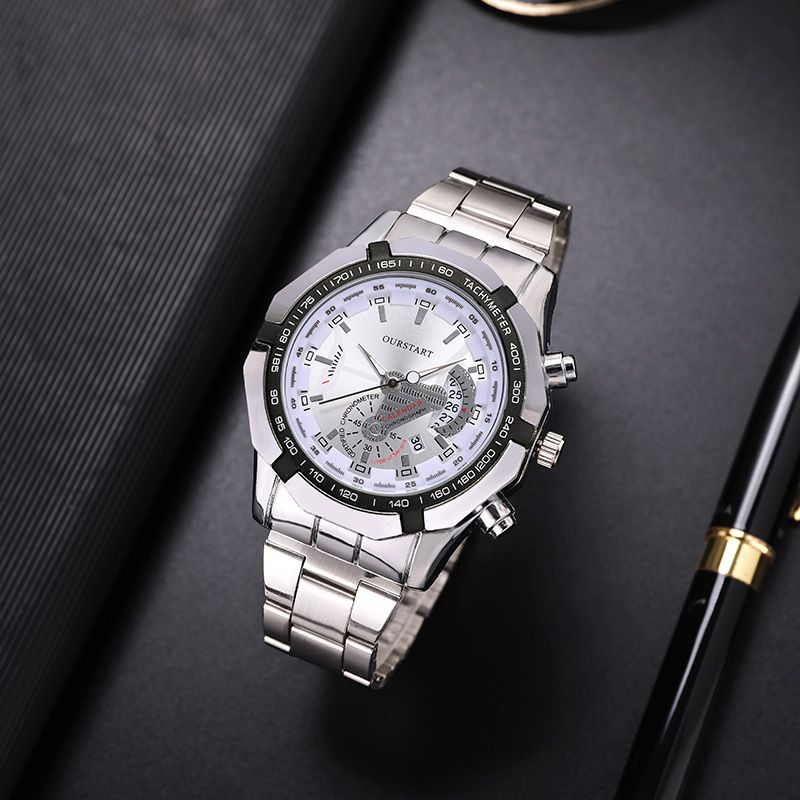 Men's fashion large dial quartz watch with calendar GD293-0415
