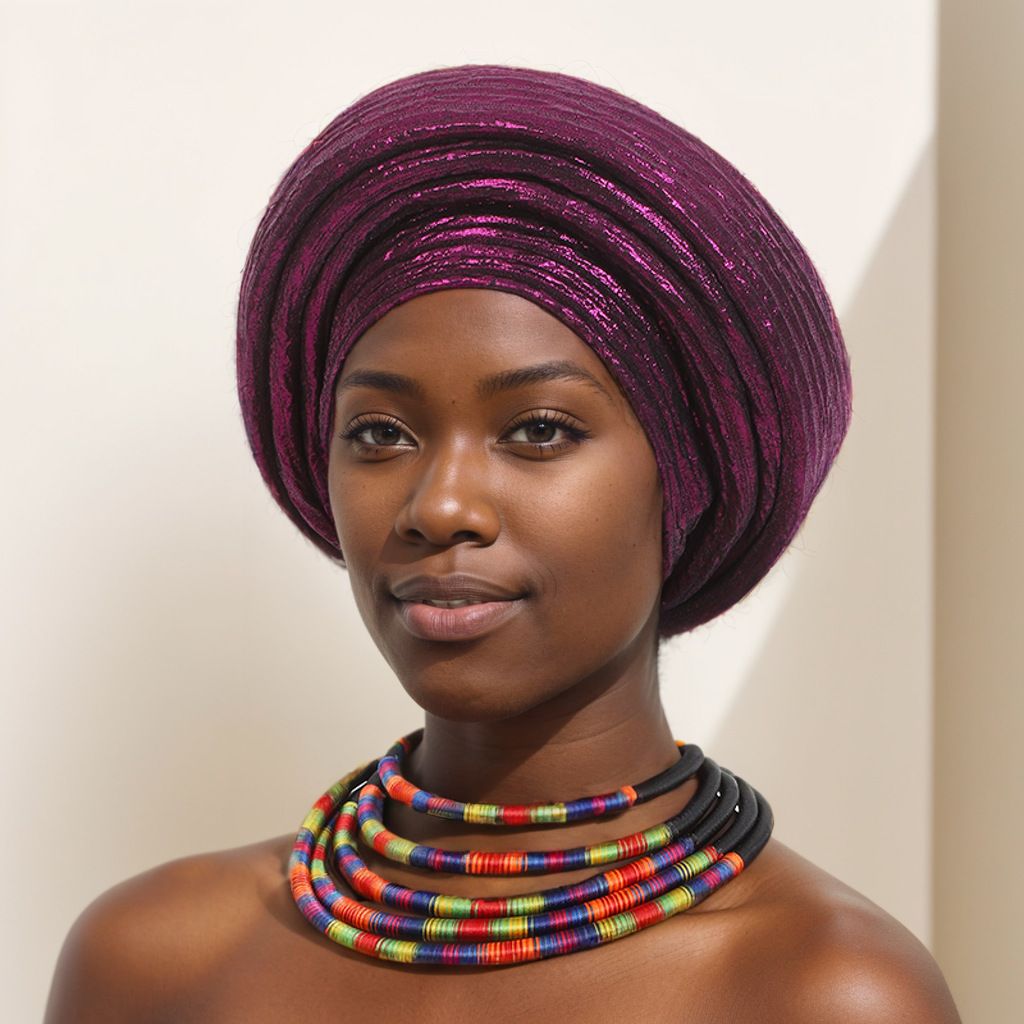 801256634359 Women Hats Headscarf For Fashion Nigerian Weddings Hat Woman Head Band Ladies Headband Lady Head Scarf CapPurple