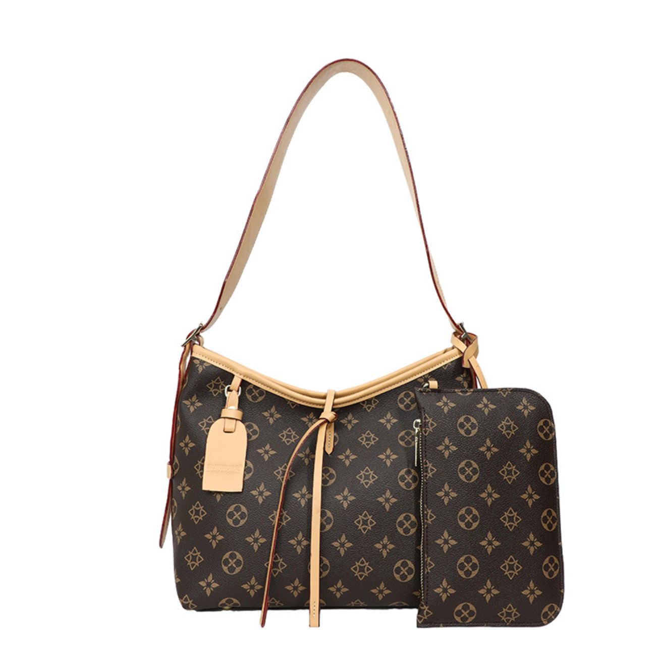 Large-Capacity Vintage Two-Piece Bag, Classic High-End Luxury Shoulder and Crossbody Commuter Tote Bag