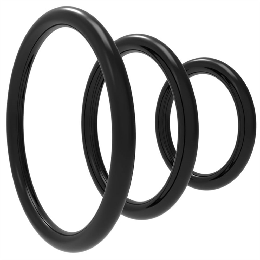 SILICONE ELASTIC PENIS DICK RING FOR MEN - 3 DIFFERENT SIZES 