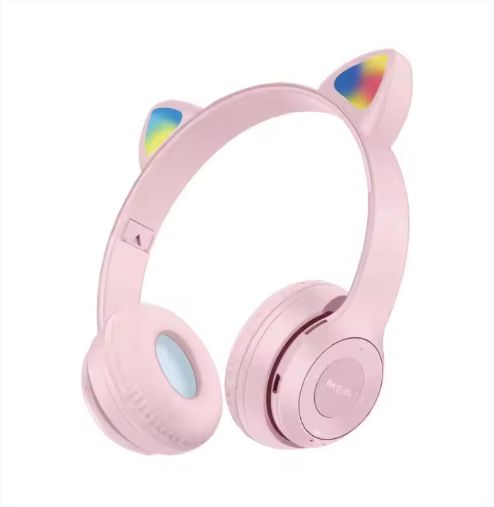 Headphones P47M Cute Cat Ear Wireless Headphones
