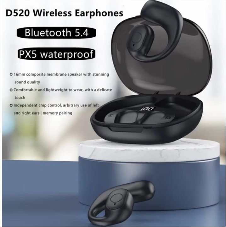 OWS BY01 Earphones Wireless- Sport Waterproof Headset Earphone
