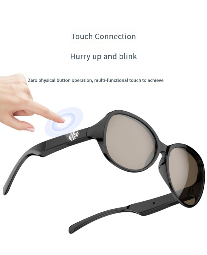  F08 Smart Audio Bluetooth Sunglasses - Wireless Headphones with UV Protection and Multi-functional Sunglasses