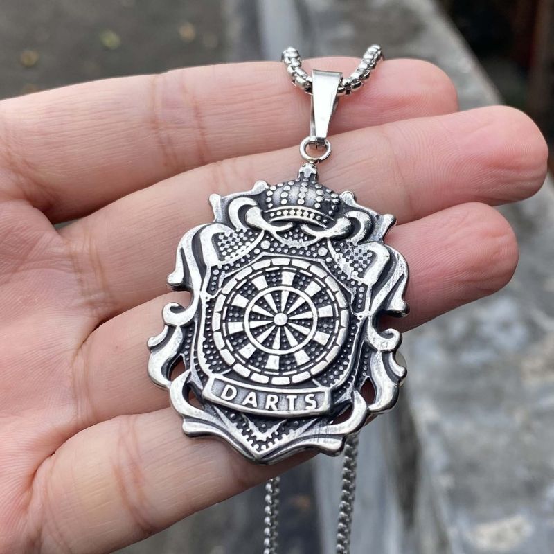 Titanium steel dart board pendant necklace CRRSHOP free shipping pendant chain necklace