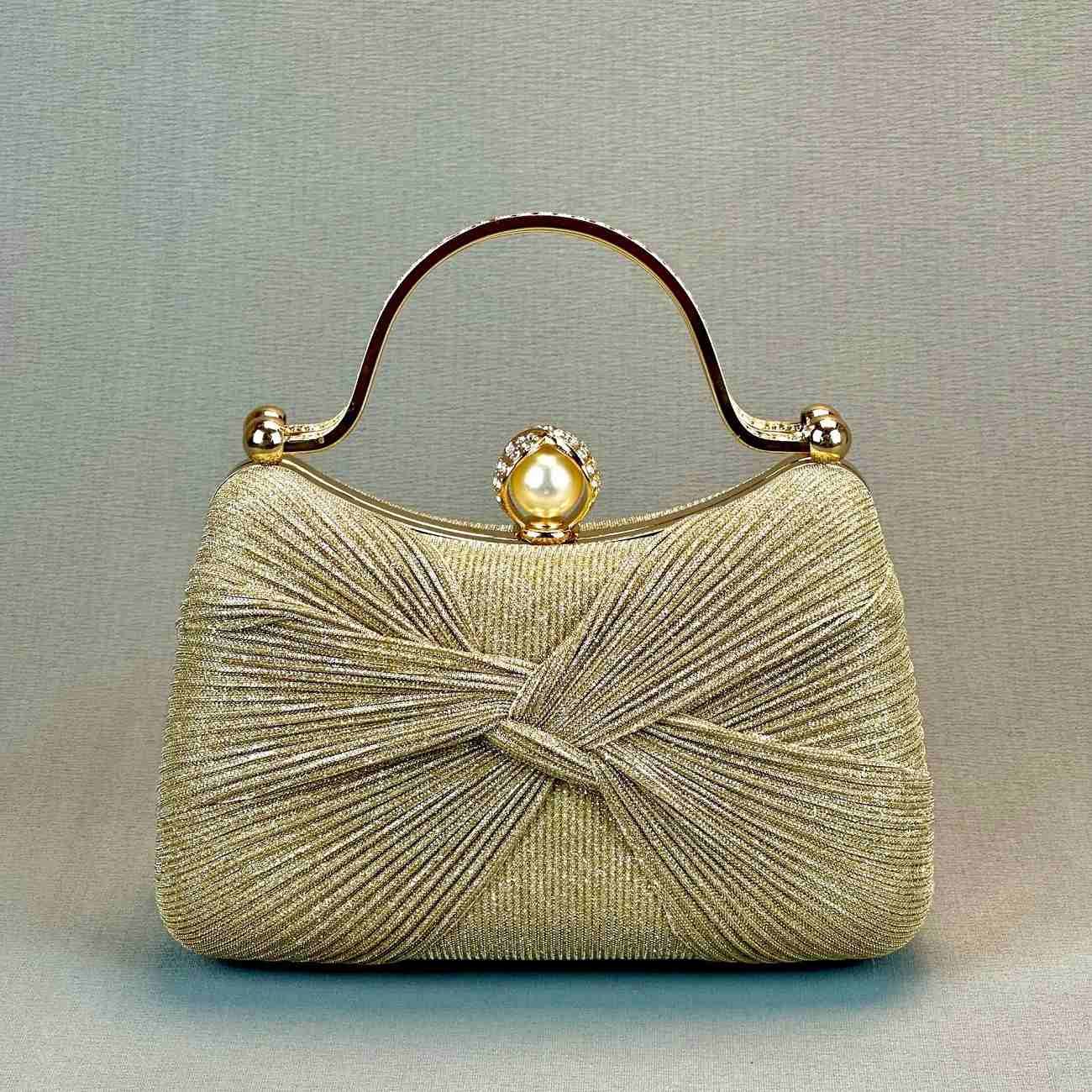 Pleated Evening Bag Exquisite Women Handbag Luxury Elegant Banquet Clutch Fashion Lady Dress Party Crossbody Bag
