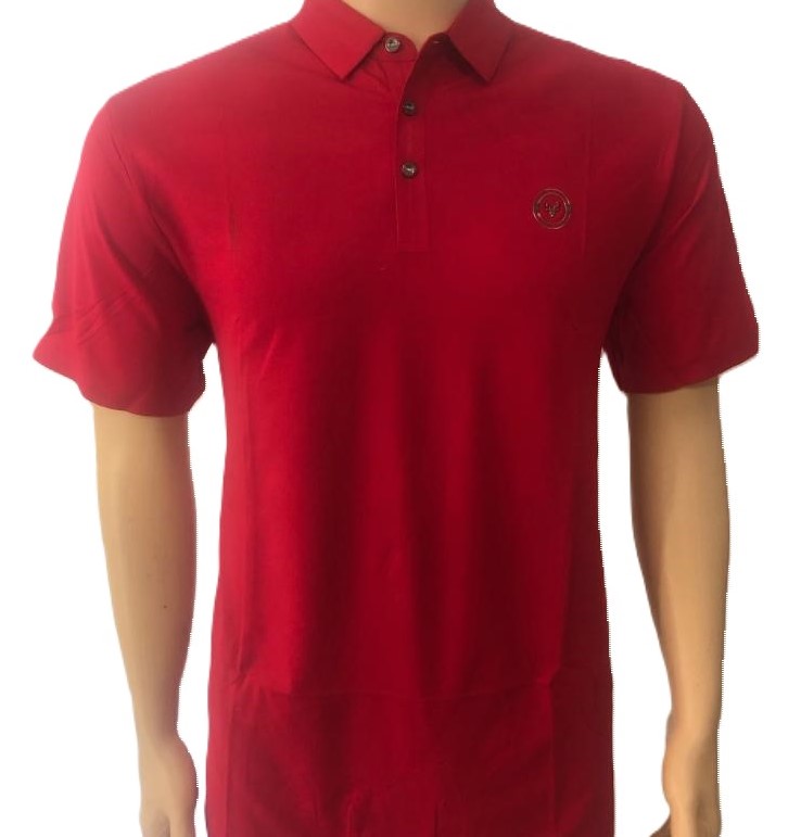 New Apparel Short Sleeve High-End Polo Shirt with Embroidery Men Shirt Men Polo 100% Cotton (RED)