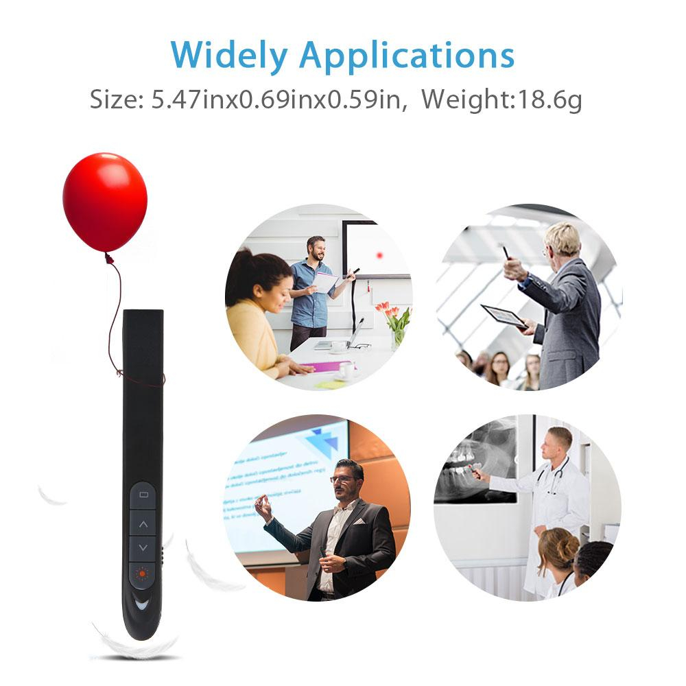 Wireless Presenter Laser Pointers 2.4 GHz USB Wireless Remote Red Laser Pen Remote Control PPT Powerpoint Presentation Flip