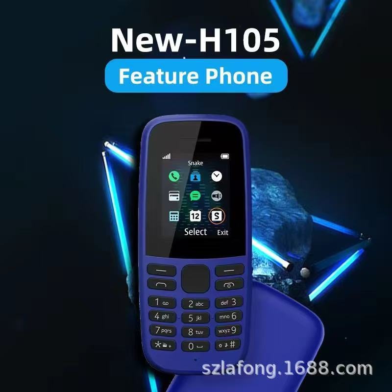 Nokia 1059/106 GSM 2G mobile bar button Dual-SIM mobile phone for students and the elderly- International Version Smartphone