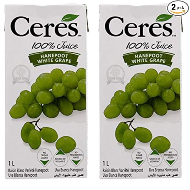 CERES HANEPOOT WHITE GRAPE JUICE 1L