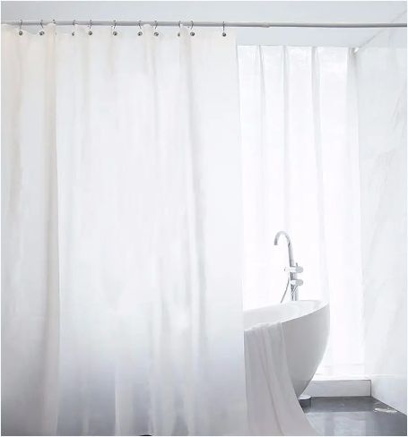 90X180cm Modern Waterproof Shower Curtain Eco-Friendly Printed PVC and Fabric with PEVA for Family Bathroom Use
