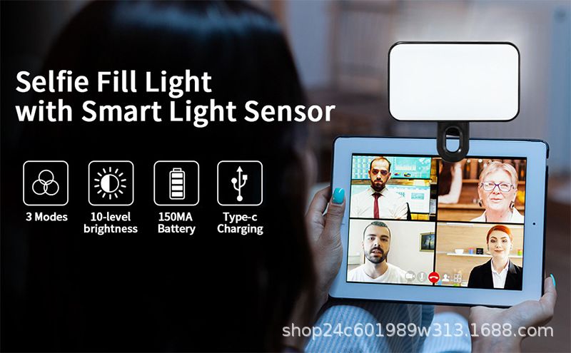 Portable mobile phone photo fill light, selfie handheld pocket RGB photography fill light, outdoor mini fill light CRRSHOP Mobile phone fill light free shipping